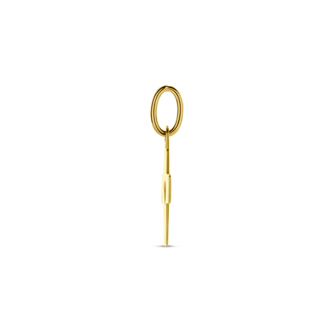 14k Geelgouden Kruishanger met Hartje 18 mm – Gouden Hanger