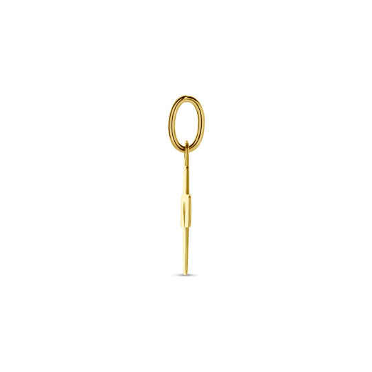 14k Geelgouden Kruishanger met Hartje 18 mm – Gouden Hanger