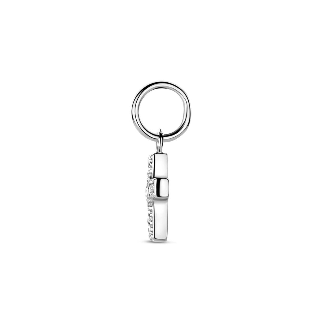 Zilveren Kruishanger 11 mm met Zirkonia – 925 Gerhodineerd