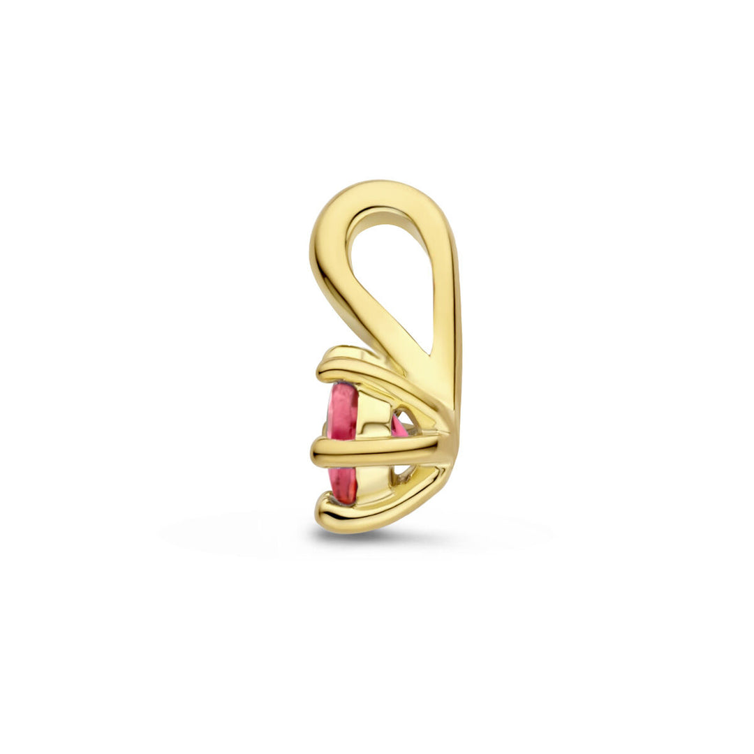 Vergulde Zilveren Hanger Geboortesteen Opaal Oktober 10x5mm
