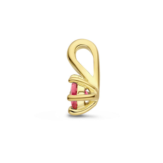 Vergulde Zilveren Hanger Geboortesteen Opaal Oktober 10x5mm