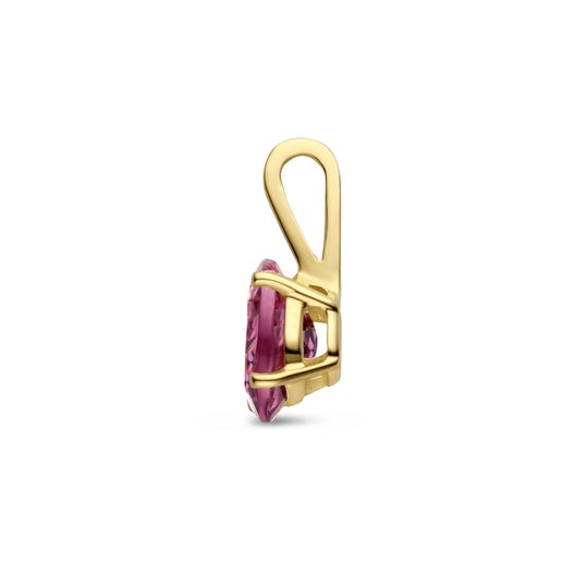 14k Gouden Hanger Geboortesteen Opaal Oktober 12,5mm