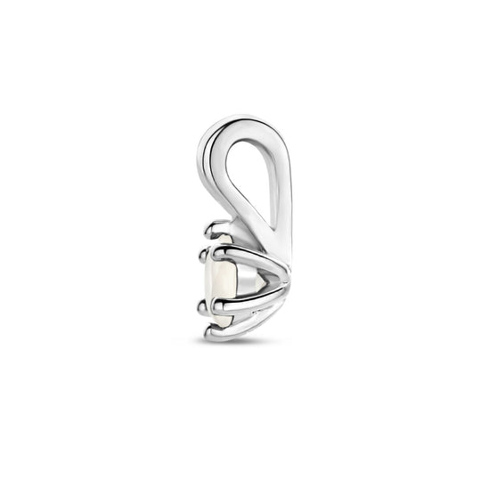 Zilveren Hanger Geboortesteen Maansteen Juni 10x5mm
