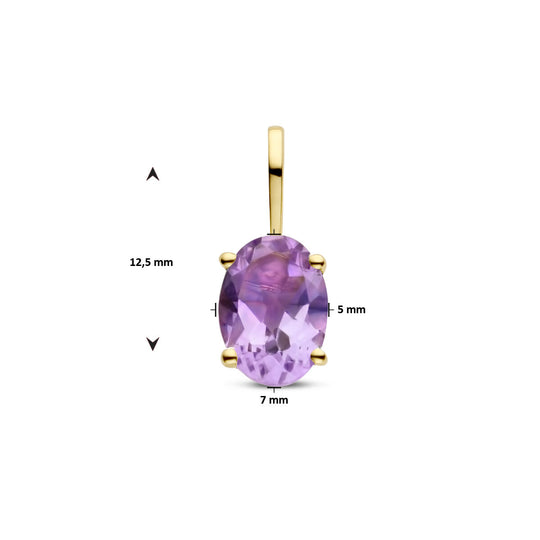 14k Gouden Hanger Geboortesteen Parel Juni 12,5mm