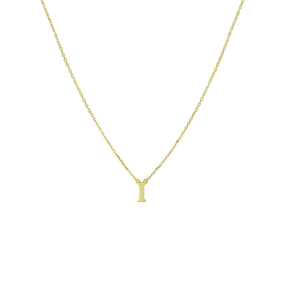14k Gouden Letter Collier – Anker Schakel 0,8 mm, 40–44 cm Verstelbaar