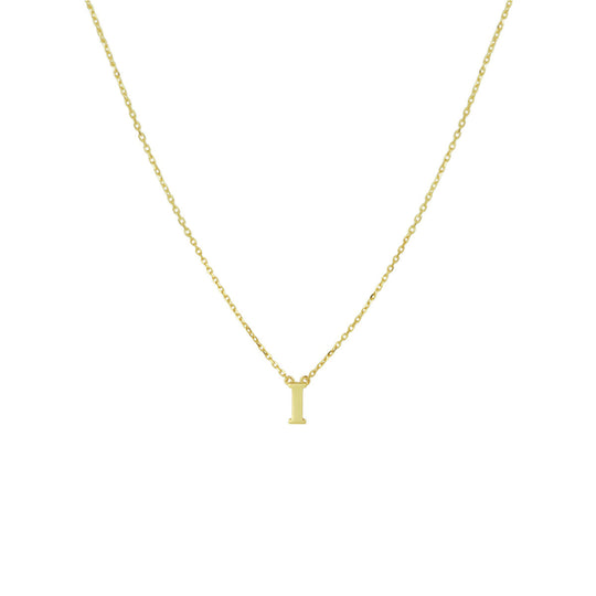 14k Gouden Letter Collier – Anker Schakel 0,8 mm, 40–44 cm Verstelbaar