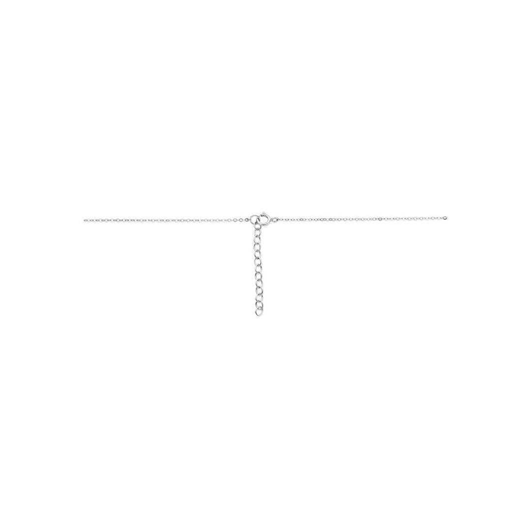 Zilveren Y-Ketting met Zirkonia – 41+4 cm – Gerhodineerd 925