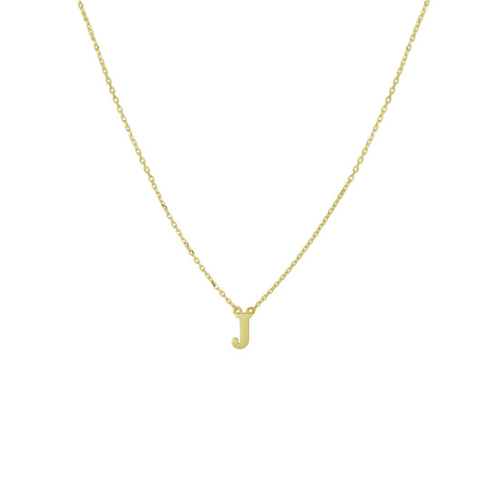 14k Gouden Letter Collier – Anker Schakel 0,8 mm, 40–44 cm Verstelbaar