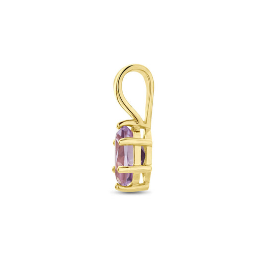 14K Geelgouden Hanger met Juni Geboortesteen – 13x4,5mm