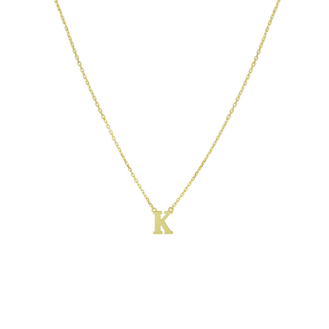 14k Gouden Letter Collier – Anker Schakel 0,8 mm, 40–44 cm Verstelbaar