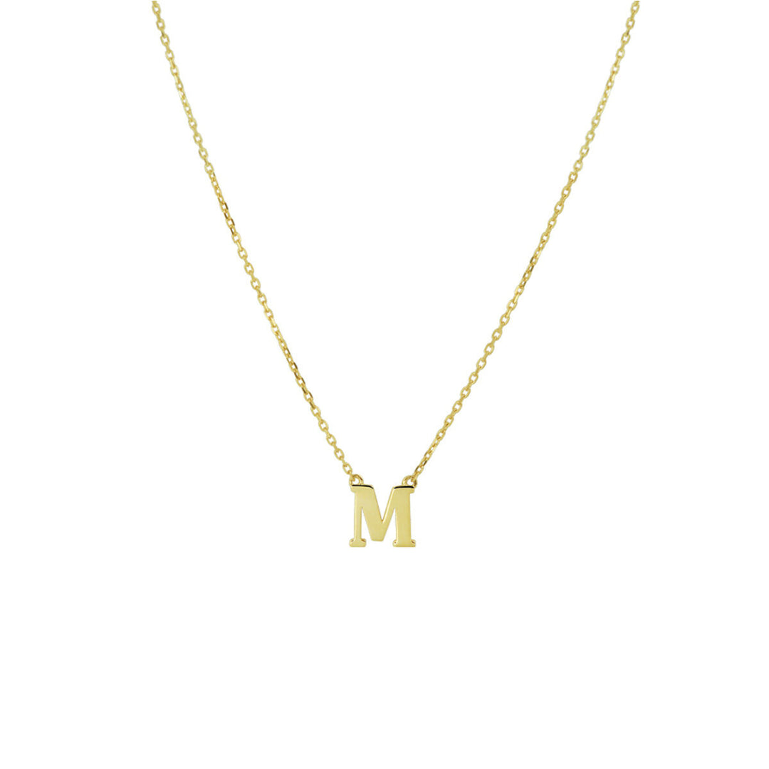 14k Gouden Letter Collier – Anker Schakel 0,8 mm, 40–44 cm Verstelbaar