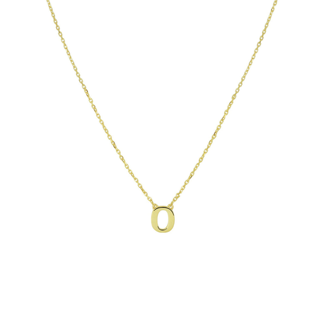 14k Gouden Letter Collier – Anker Schakel 0,8 mm, 40–44 cm Verstelbaar