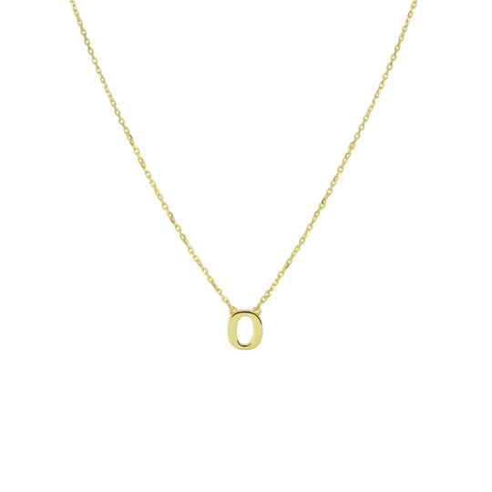 14k Gouden Letter Collier – Anker Schakel 0,8 mm, 40–44 cm Verstelbaar
