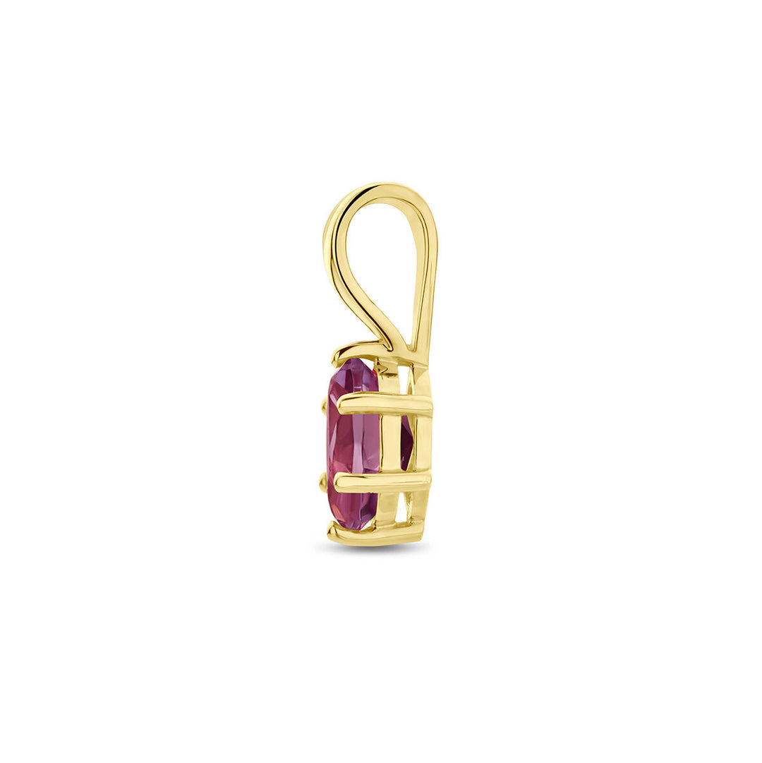 14K Geelgouden Hanger met Oktober Geboortesteen – 13x4,5mm