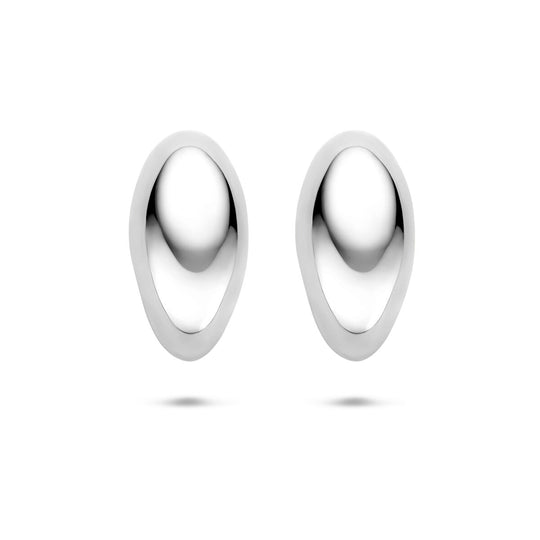 Gerhodineerd Zilveren Oorknoppen – 20x10mm – 925 Zilver