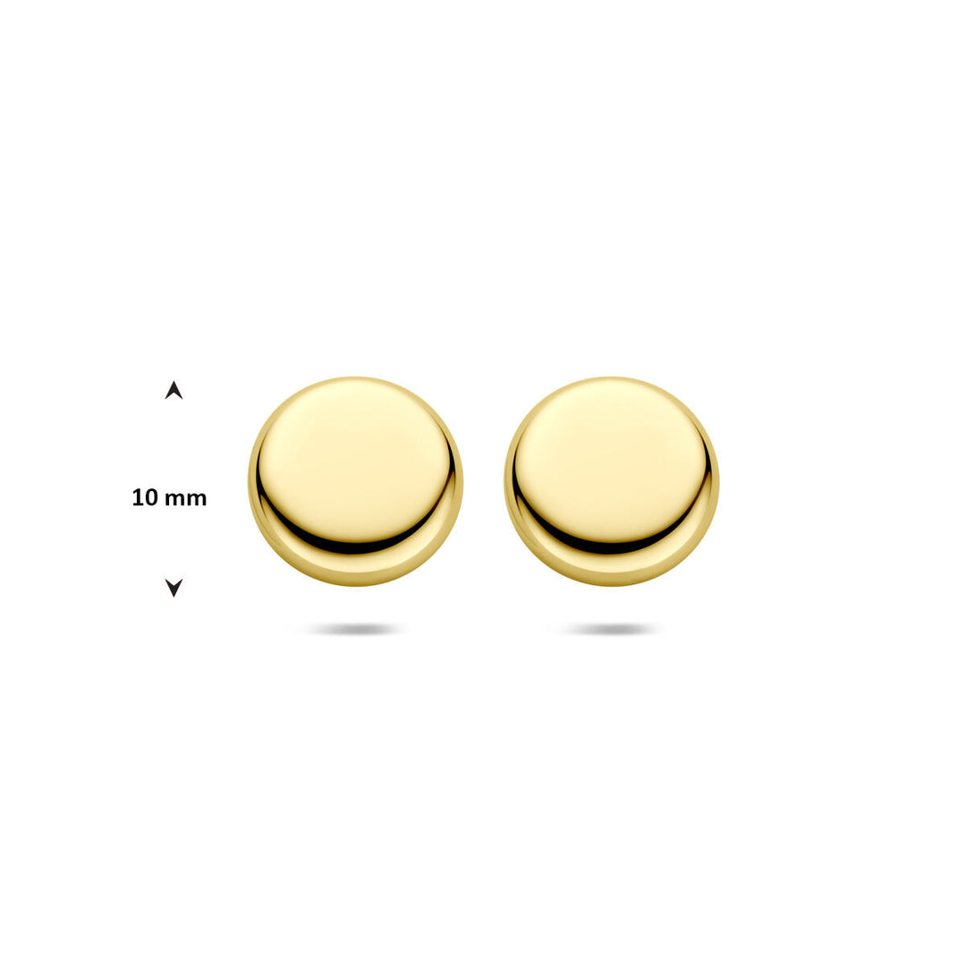 14k Geelgouden Oorknoppen – 10 mm