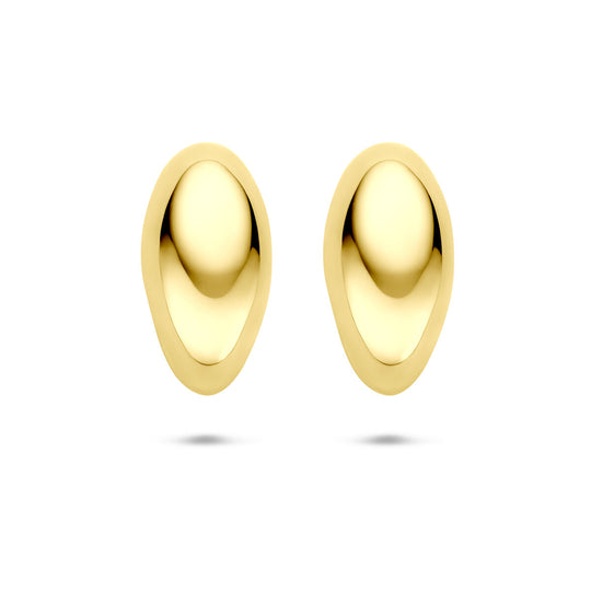 Verguld Zilveren Oorknoppen Geel – 20x10mm – 925 Zilver, 1 Micron