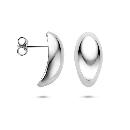 Gerhodineerd Zilveren Oorknoppen – 20x10mm – 925 Zilver