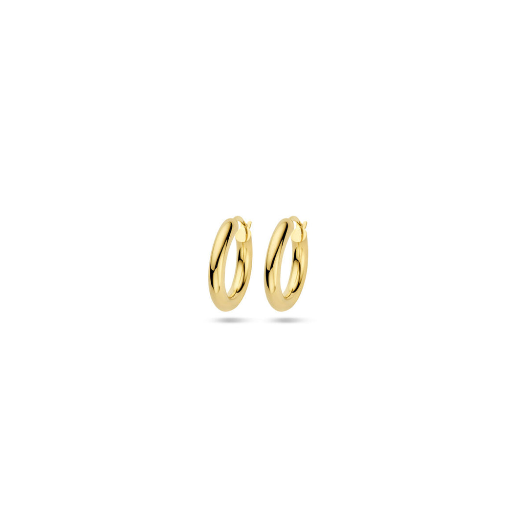 14k Geelgouden Oorringen met Ronde Buis – 4 mm, 21 mm