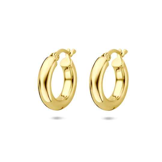 Verguld Zilveren Oorringen Geel – 17x4,5mm – 925 Zilver, 1 Micron