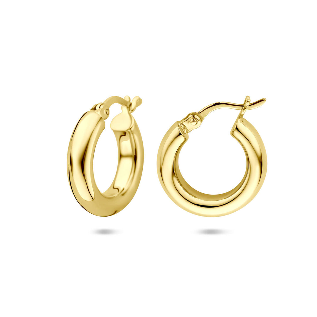 Verguld Zilveren Oorringen Geel – 17x4,5mm – 925 Zilver, 1 Micron