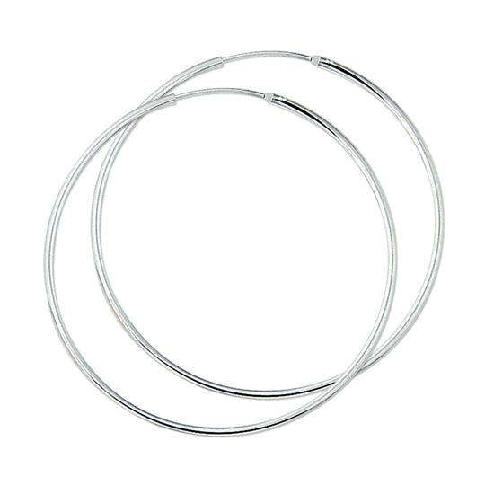 Zilveren Oorringen – Ronde Buis 1,7mm – Scharniersluiting
