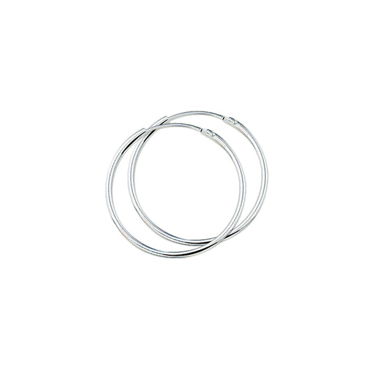 Zilveren Oorringen Ronde Buis – 1,5mm – Met Scharniersluiting