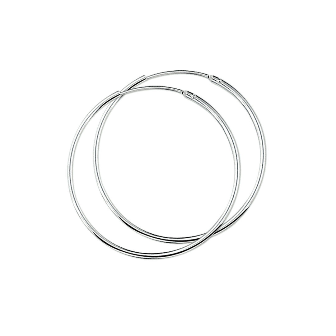 Zilveren Oorringen Ronde Buis – 1,5mm – Met Scharniersluiting
