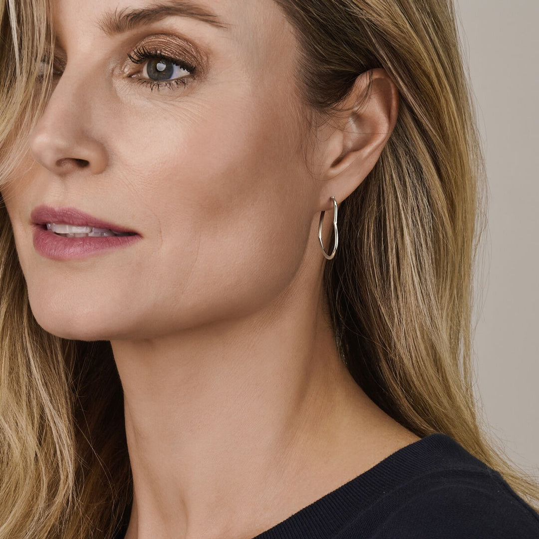 Oorringen Hart 35,5mm – Gerhodineerd 925 Zilver