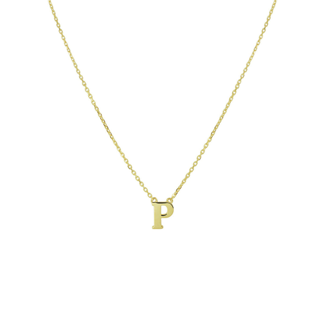 14k Gouden Letter Collier – Anker Schakel 0,8 mm, 40–44 cm Verstelbaar