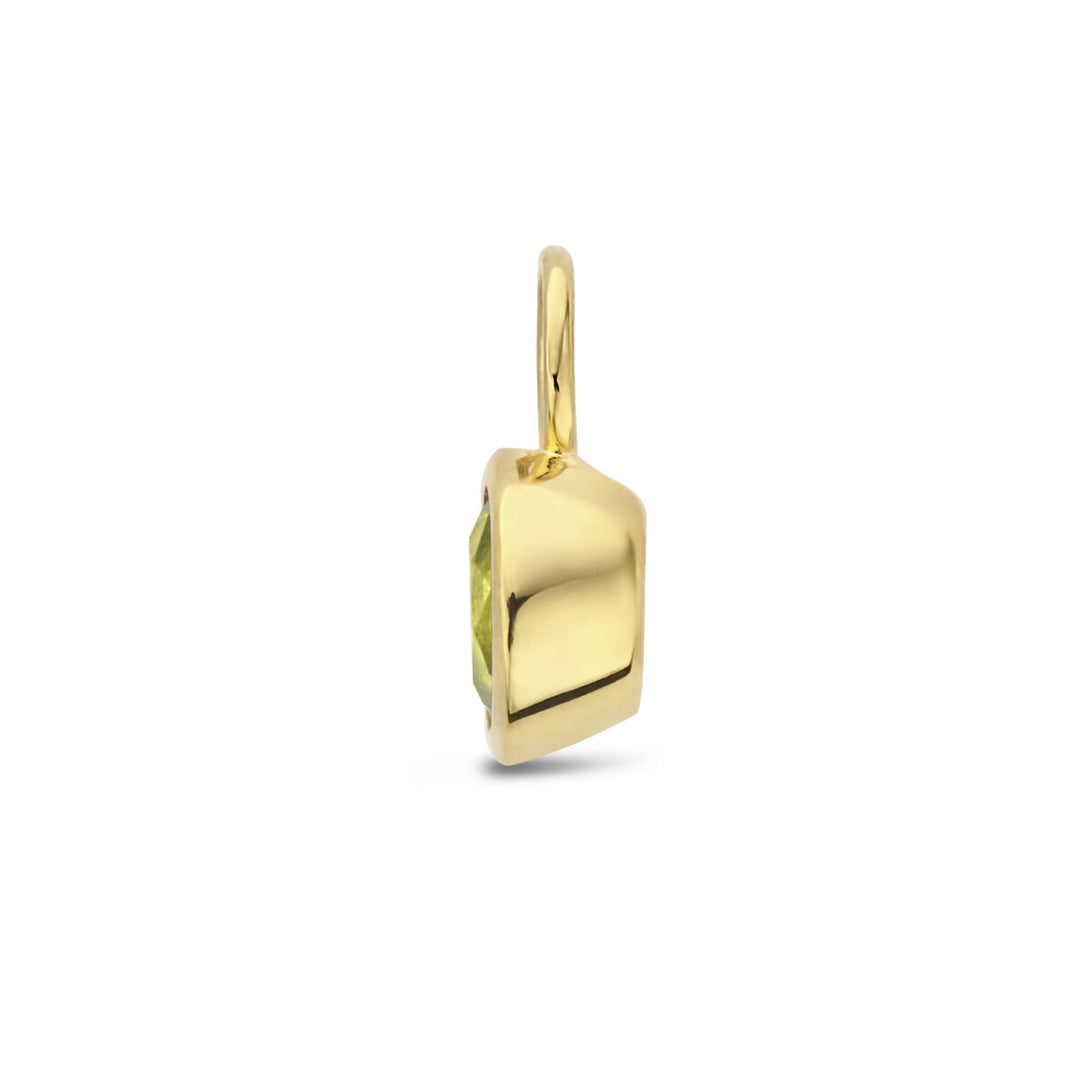 14K Geelgouden Oorringhanger Augustus Geboortesteen 8,5x6mm – Per Stuk