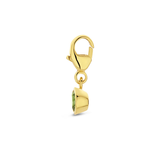 14K Geelgouden Slotbedel Augustus Geboortesteen 15x5mm