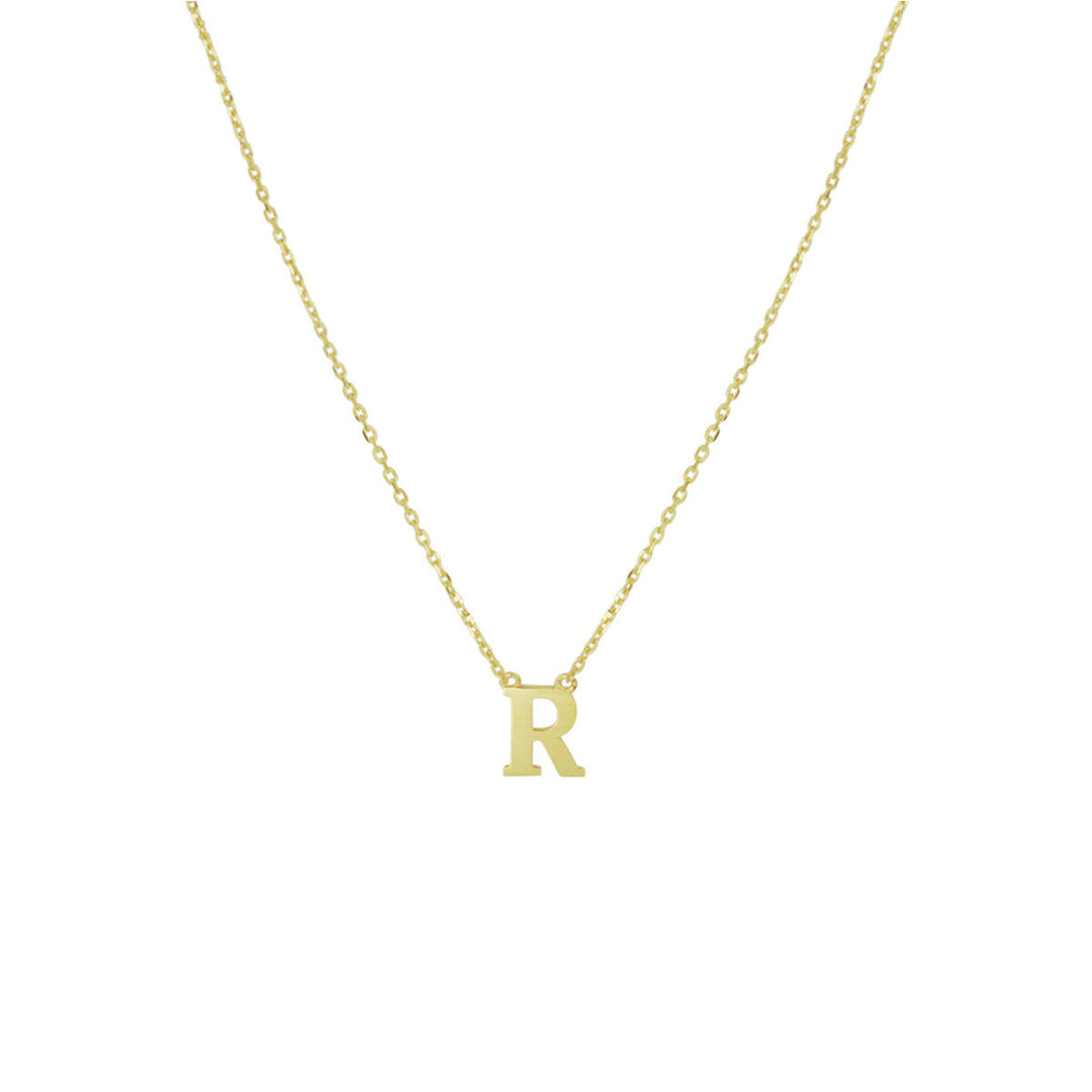14k Gouden Letter Collier – Anker Schakel 0,8 mm, 40–44 cm Verstelbaar