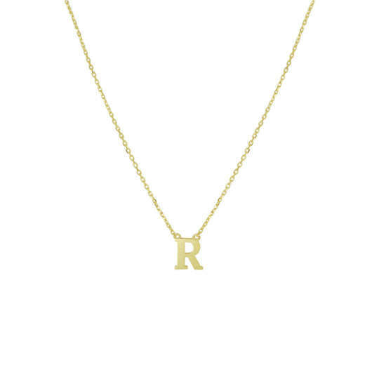 14k Gouden Letter Collier – Anker Schakel 0,8 mm, 40–44 cm Verstelbaar