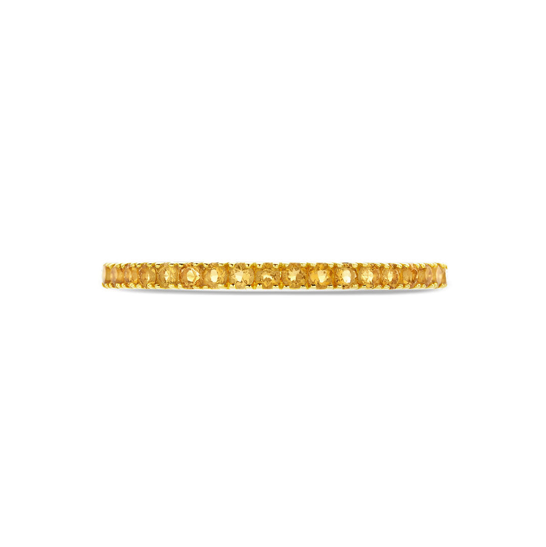 14K Geelgouden Ring met Citrien Geboortesteen - November