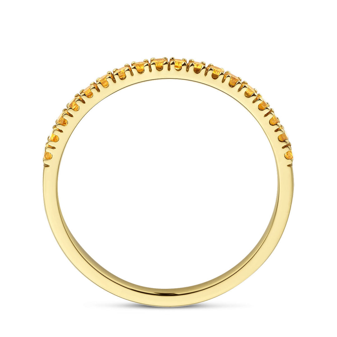 14K Geelgouden Ring met Citrien Geboortesteen - November
