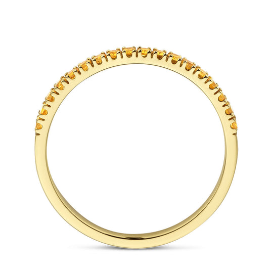 14K Geelgouden Ring met Citrien Geboortesteen - November