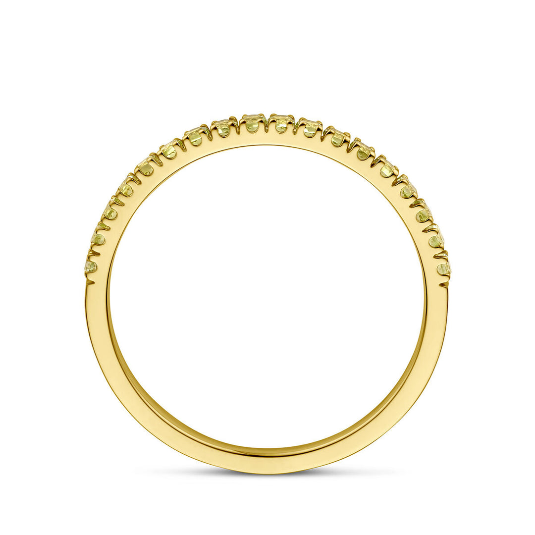 14K Geelgouden Ring met Peridoot Geboortesteen - Augustus