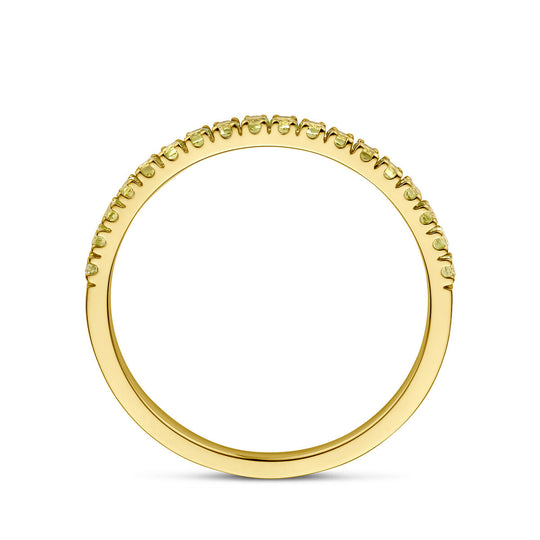 14K Geelgouden Ring met Peridoot Geboortesteen - Augustus