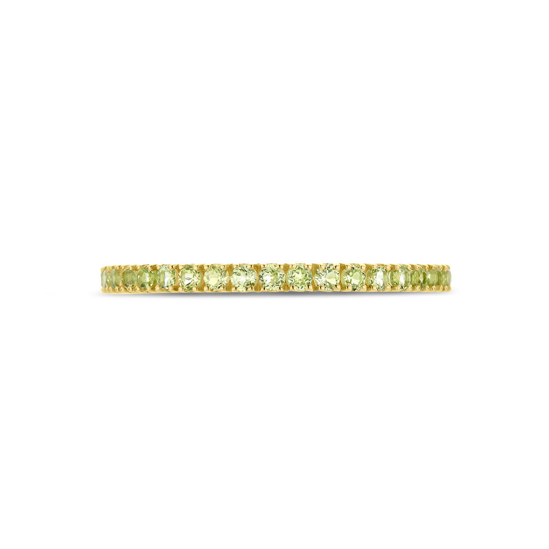 14K Geelgouden Ring met Peridoot Geboortesteen - Augustus