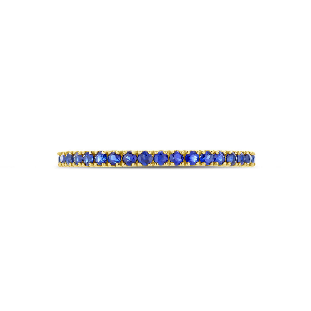 14K Geelgouden Ring met Saffier Geboortesteen - September - 1.5mm