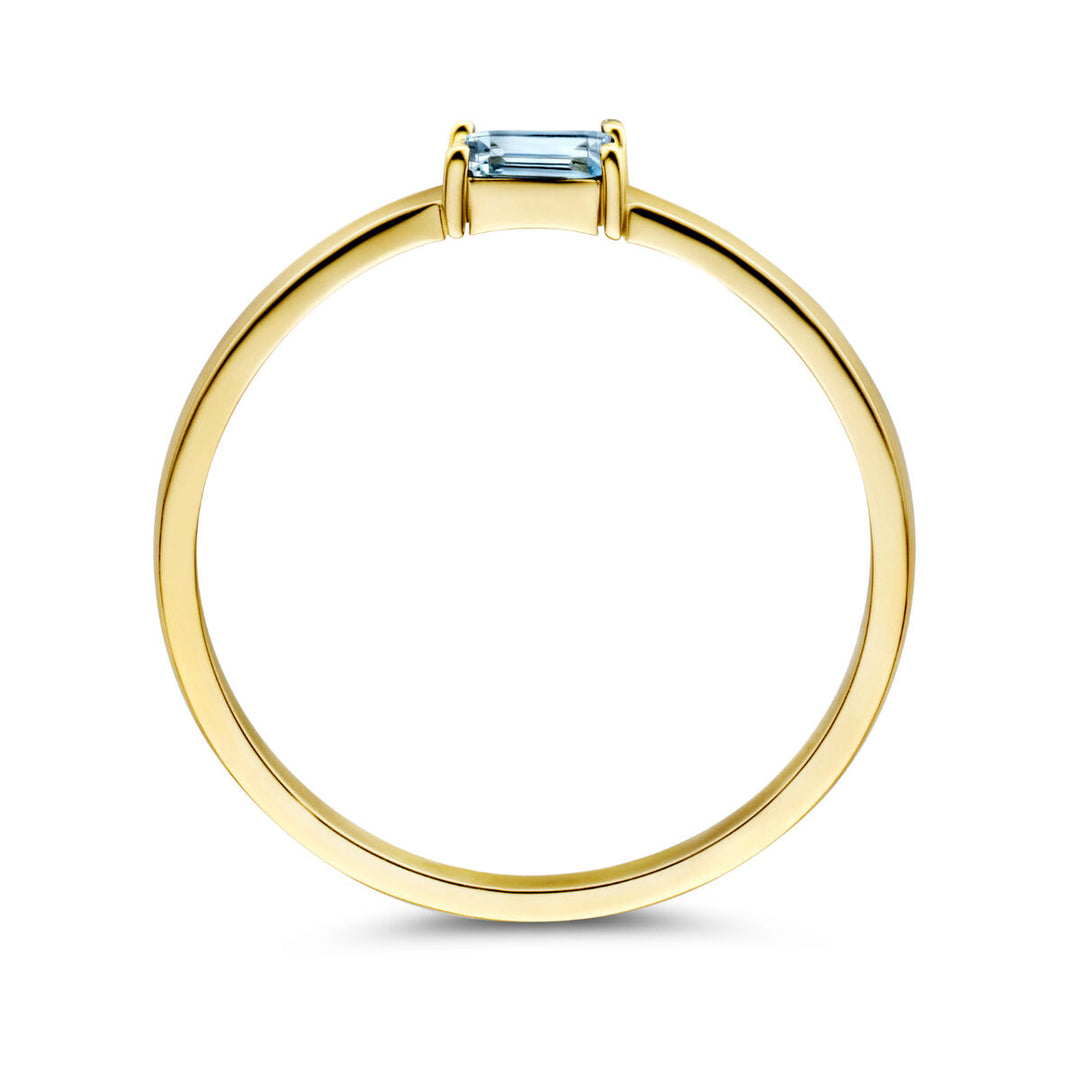 14k Geelgouden Ring met Topaas – Geboortesteen December 2,5mm