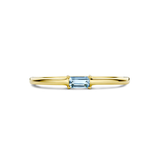14k Geelgouden Ring met Topaas – Geboortesteen December 2,5mm