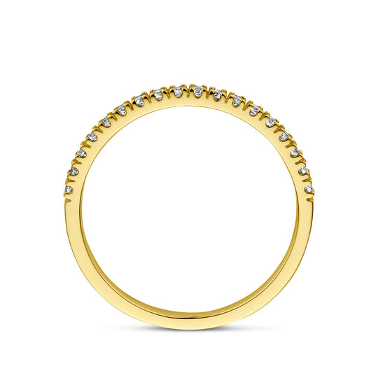 14K Geelgouden Ring met Zirkonia Geboortesteen - April - 1.5mm