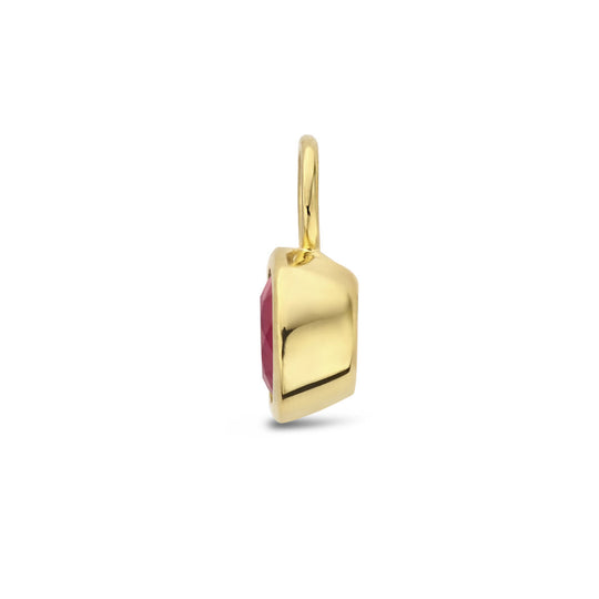 14K Geelgouden Oorringhanger Juli Geboortesteen 8,5x6mm – Per Stuk