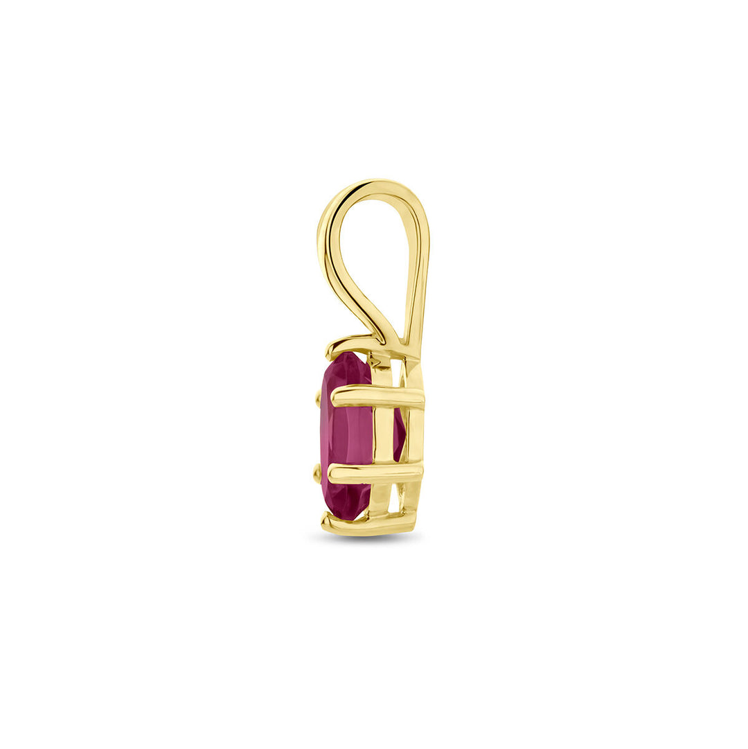 14K Geelgouden Hanger met Juli Geboortesteen – 13x4,5mm