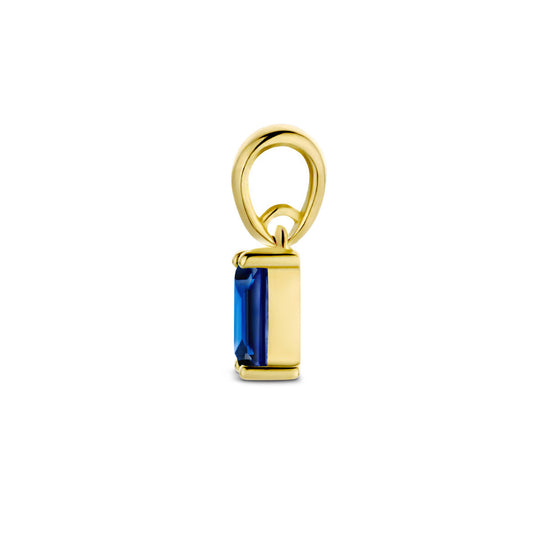 14K Geelgouden Hanger September Geboortesteen 9mm