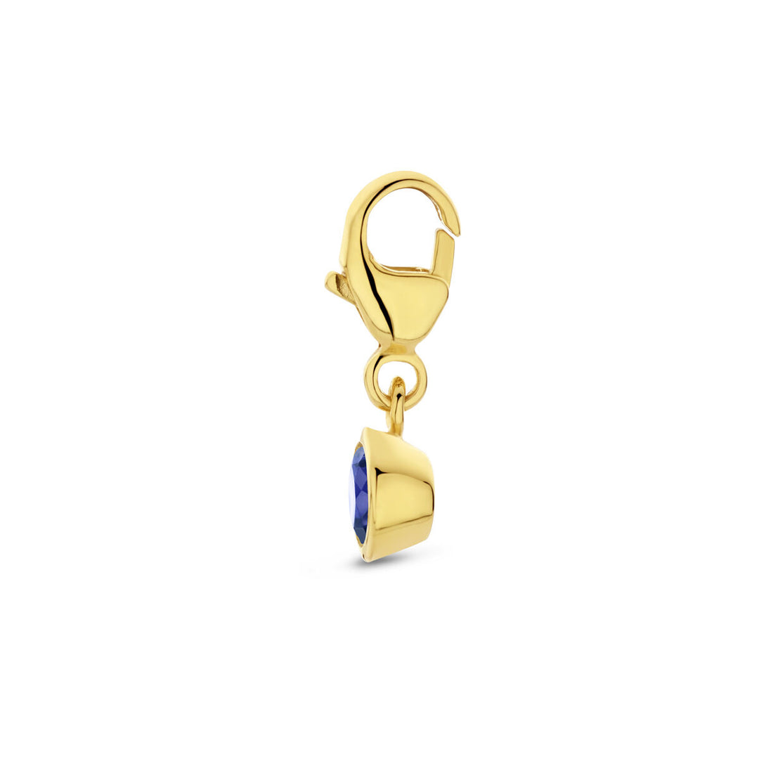 14K Geelgouden Slotbedel September Geboortesteen 15x5mm