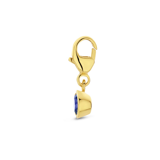 14K Geelgouden Slotbedel September Geboortesteen 15x5mm