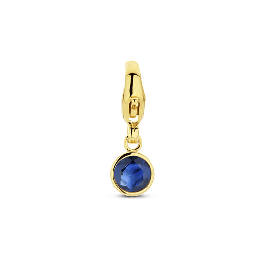 14K Geelgouden Slotbedel September Geboortesteen 15x5mm